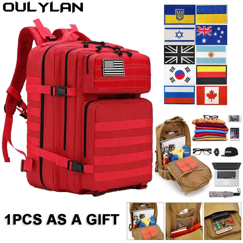 

OULYLAN 30L/45L Multifunctional Backpack Waterproof Tactical Men 3P Rucksack Field Hiking Camping Bag 900D Bags