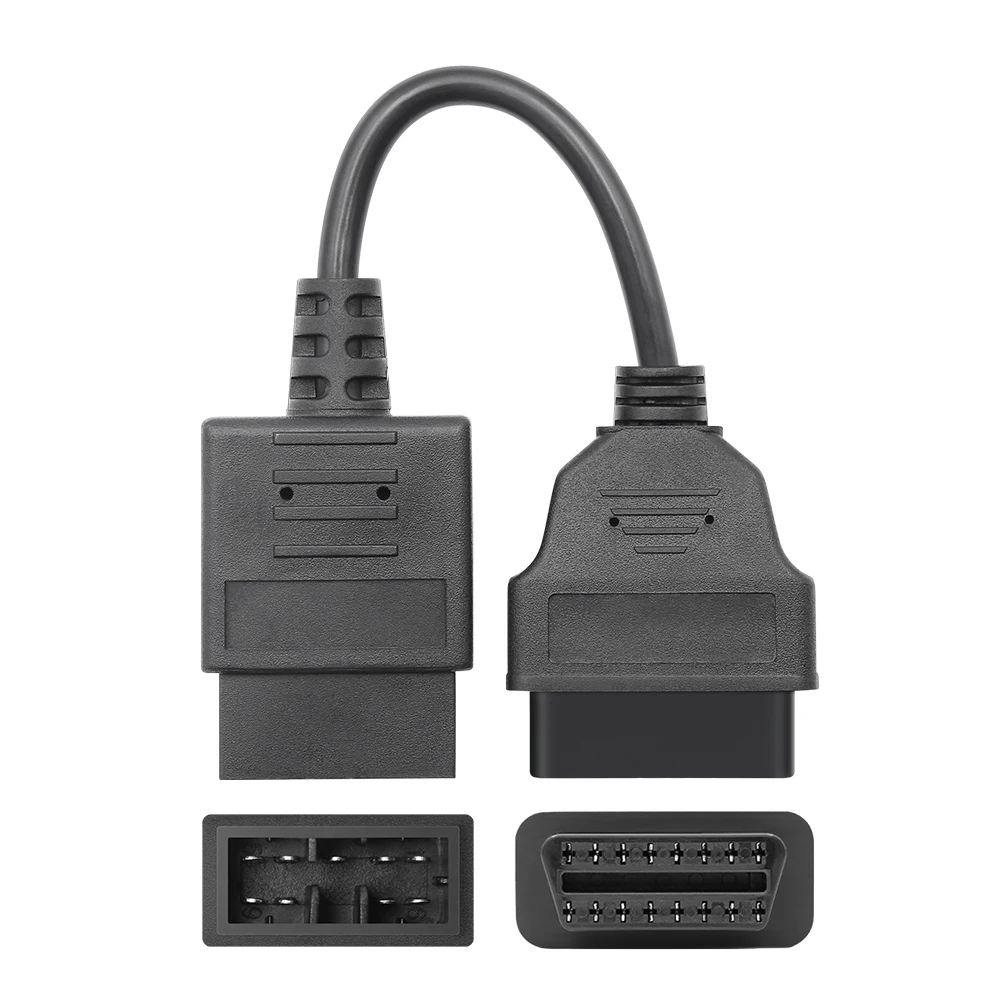 9 PIN Obd Connector Male to 16 PIN OBD2 Female OBD2 Cable Compatible for Subaru Old Cars 9 Pin Protocols