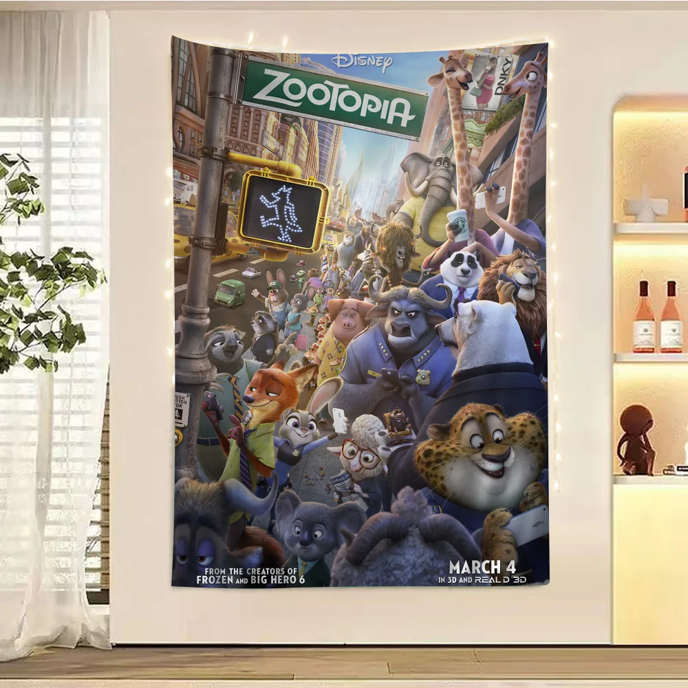 

Classic Anime Z-Zoo-topiaes Chart Tapestry Home Decoration Hippie Bohemian Decoration Divination Wall Hanging Home Decor