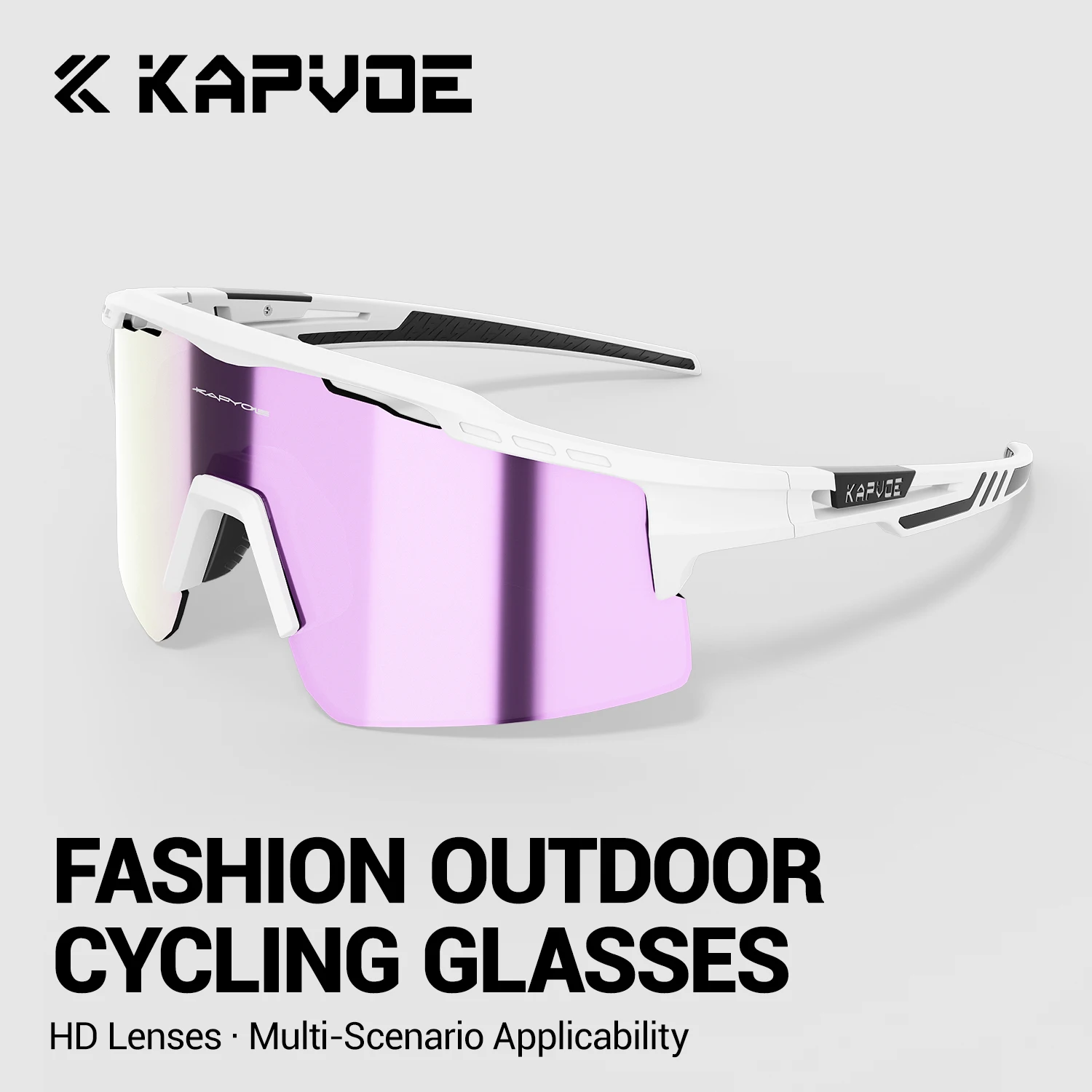 KAPVOE HD UV400 Wander- und Fahrradsonnenbrille Outdoor-Sportbrille für Wandern und Camping Wasserdichte Stylische Fahrsonnenbrille Unisex