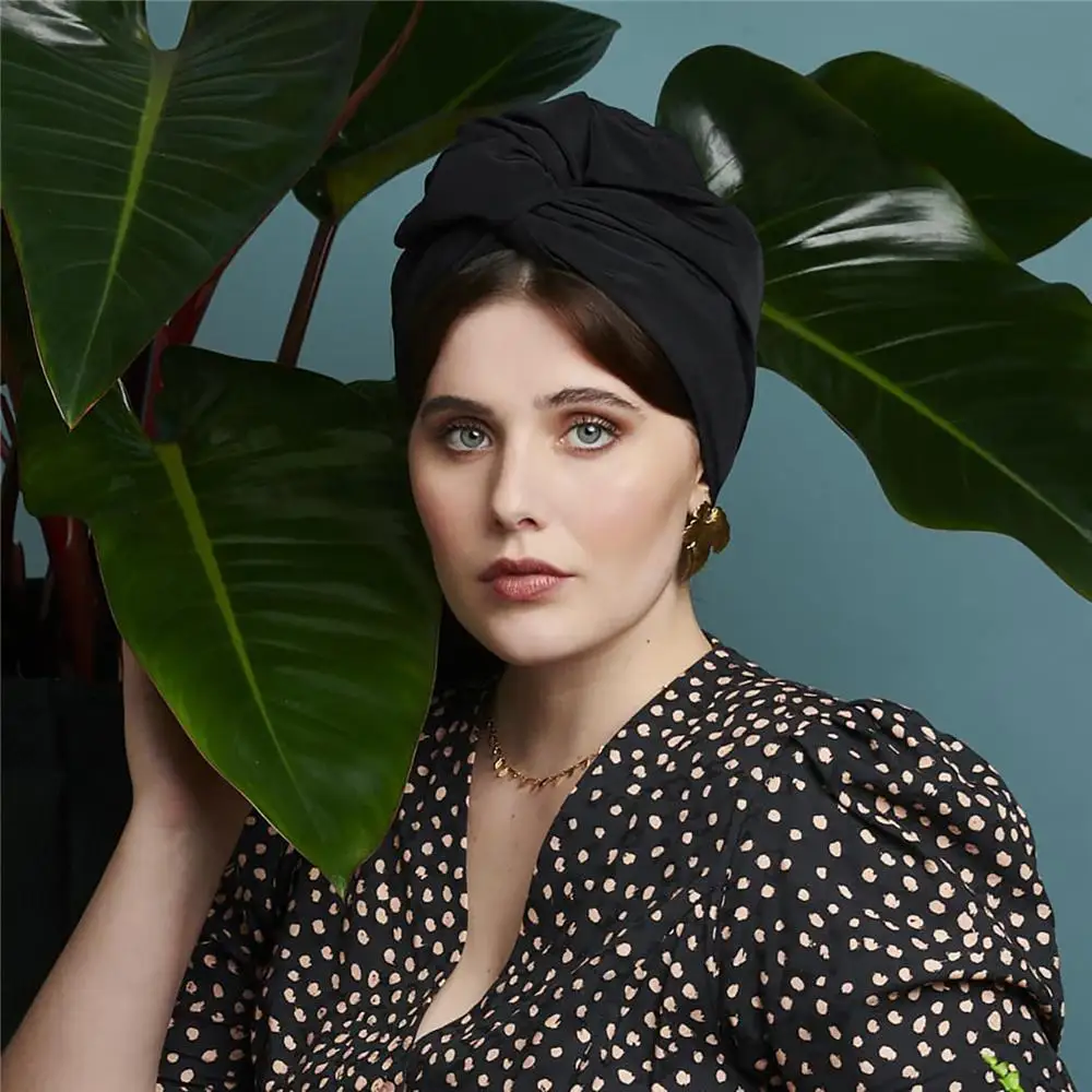 Muslim Headscarf Bonnet Turban Hat Ladies Head Wraps Women's Hair Cover Cap Female Headband