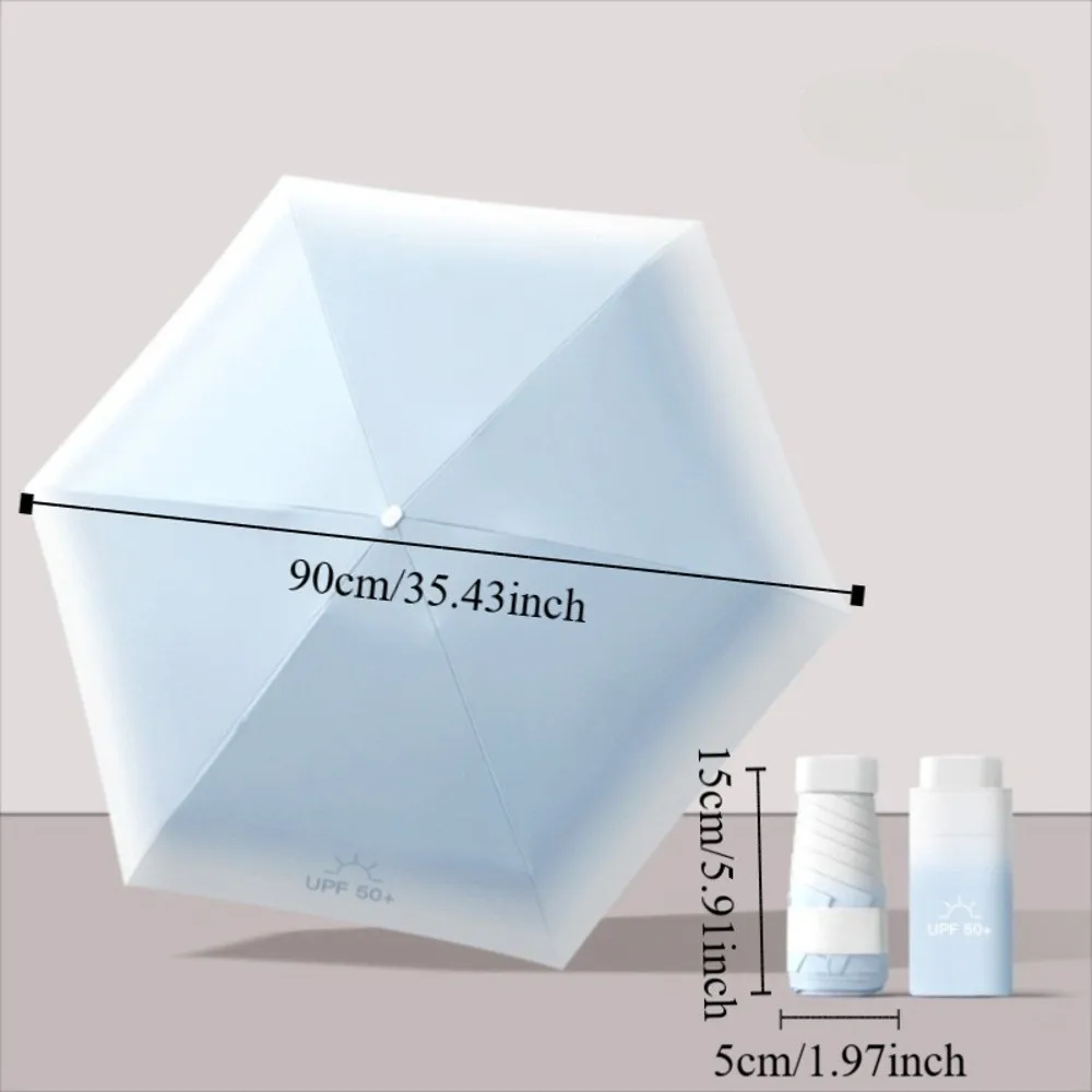الأشعة فوق البنفسجية حماية مظلة شمسية صغيرة الشمس الظل مظلة كبسولة جيب صغير مظلة المطر المظلة Sunproof الفينيل مظلة قابلة للطي #5