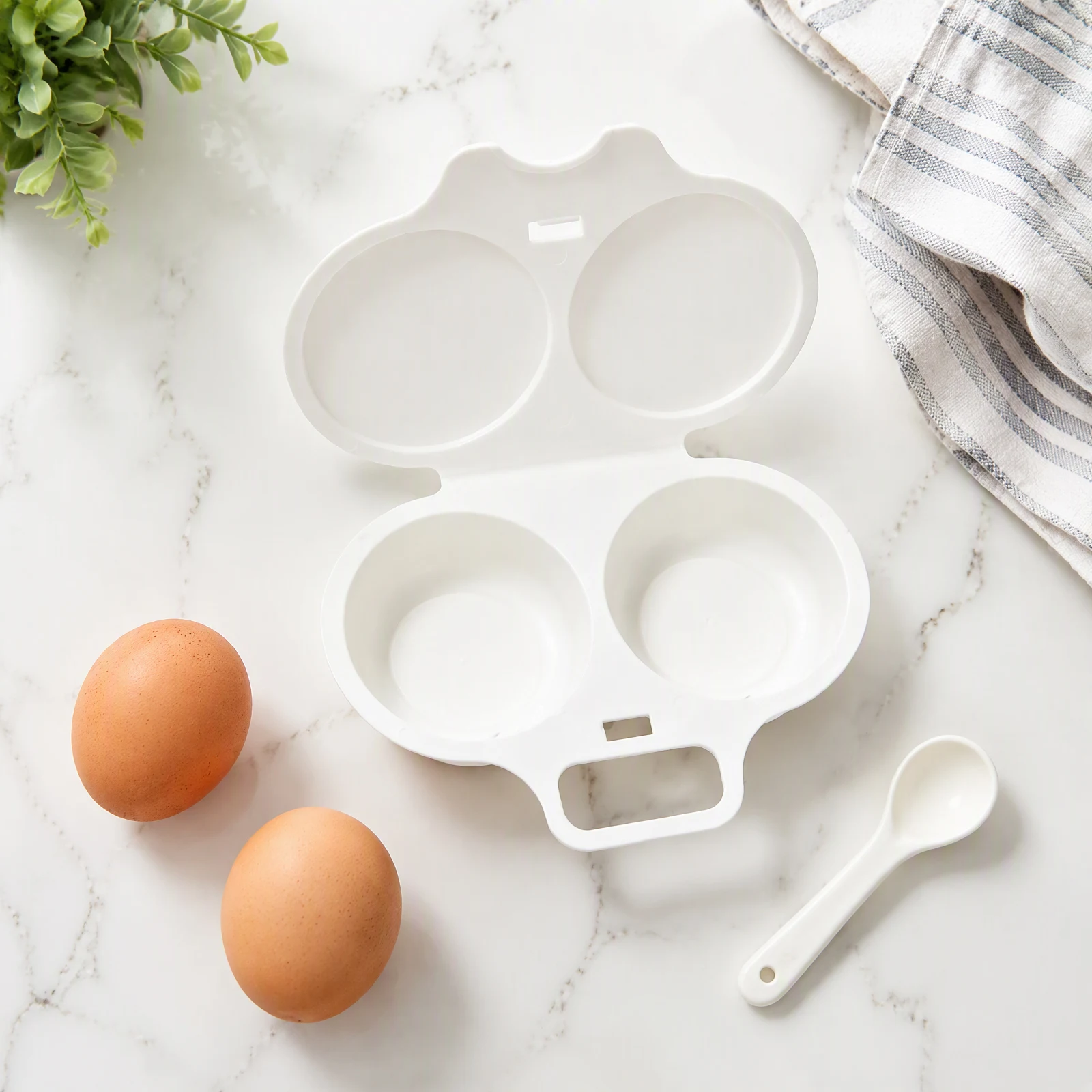 Round Shape Egg Steamer Suit For Kitchen Microwave Oven PP Food Grades Eggs Cooking Mold Tool Portable Poacher Steamed Egg Box