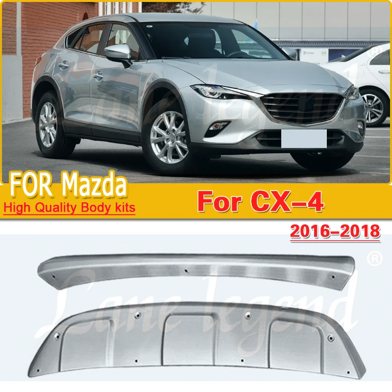 

High Quality Stainless Steel Front Rear Bumper Skid Guard Plate Protector Cover For Mazda CX-4 CX4 2016-2018 Body kit