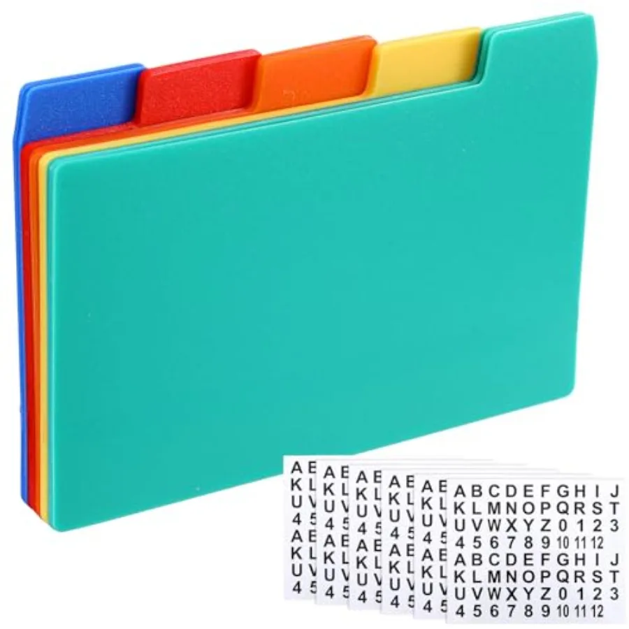 

30Pcs 3x5 Index Card Dividers Assorted Colors with Number and Alphabet A-Z Stickers for Recipe Flash Cards File Organization