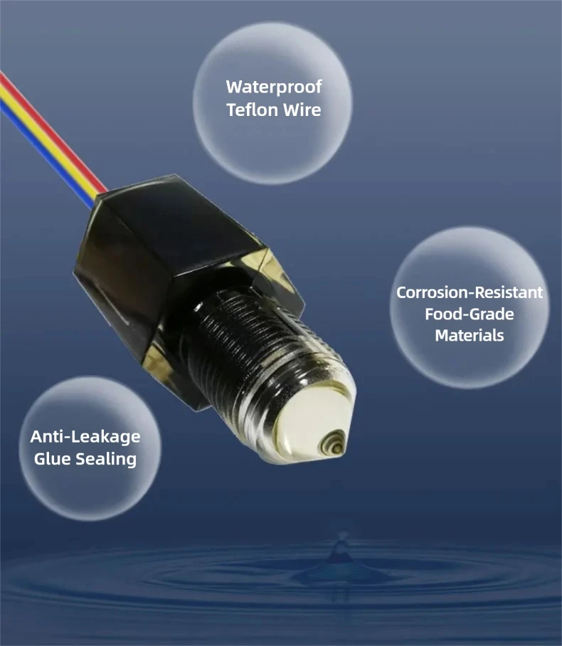 High Precision Food Grade Optical Level Sensor 12V 24V Photoelectric Level Detection Switch
