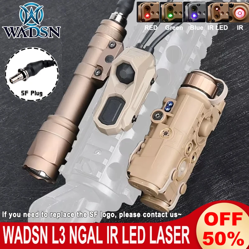 

WADSN NGAL Red Green Dot IR Illumination Light SF Surfire M600 M600U Flashlight Airsoft UNAxon Dual Switch Fit Mlok Keymod