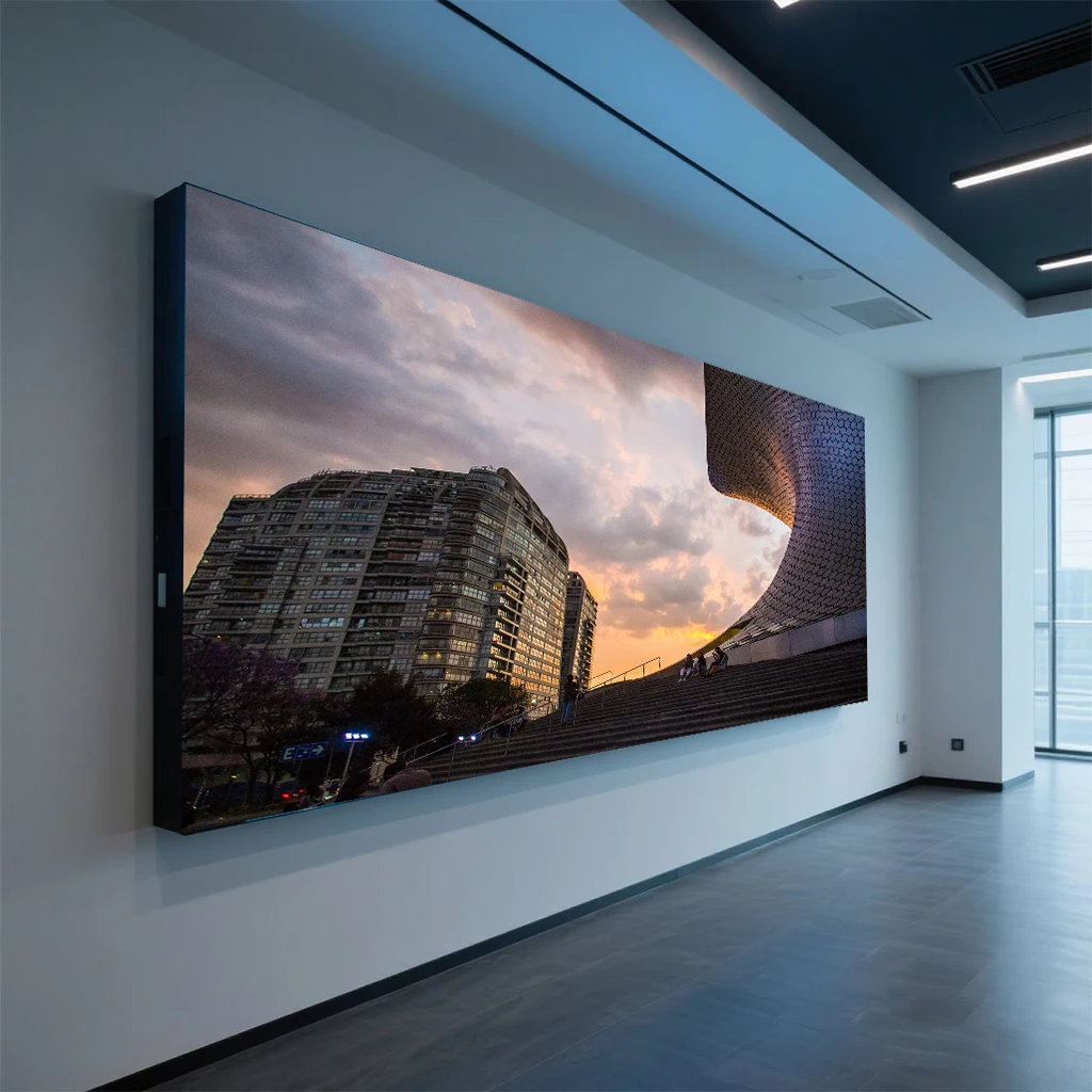 COB LED P1.25 Video Wall Cabinet Ultra-Thin Bezel Design for Luxury Hotels Retail Stores Indoor Fixed Installation for Animation