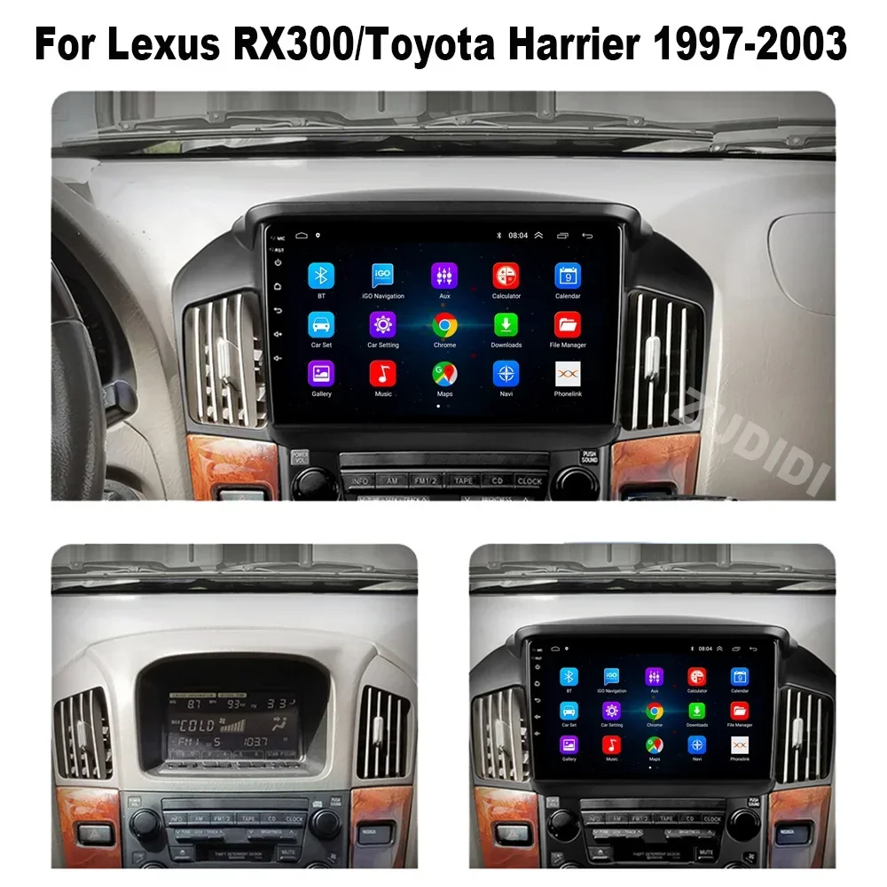 Android Carplay for Lexus RX300/Toyota Harrier 1998 1997-2003 2din Car Radio Autoradio Multimedia Player Stereo Navigation GPS