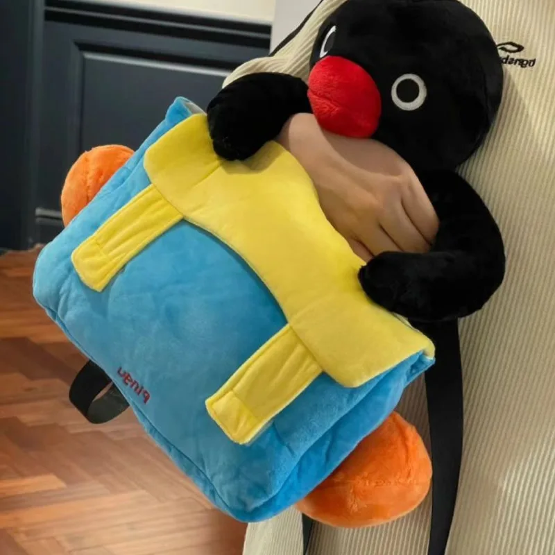 

Pingus Penguin Plush Backpack Cute Cartoon Animal Penguin Shoulder Bag Student Girl Backpack Knapsack Bag Kids Birthday Gift