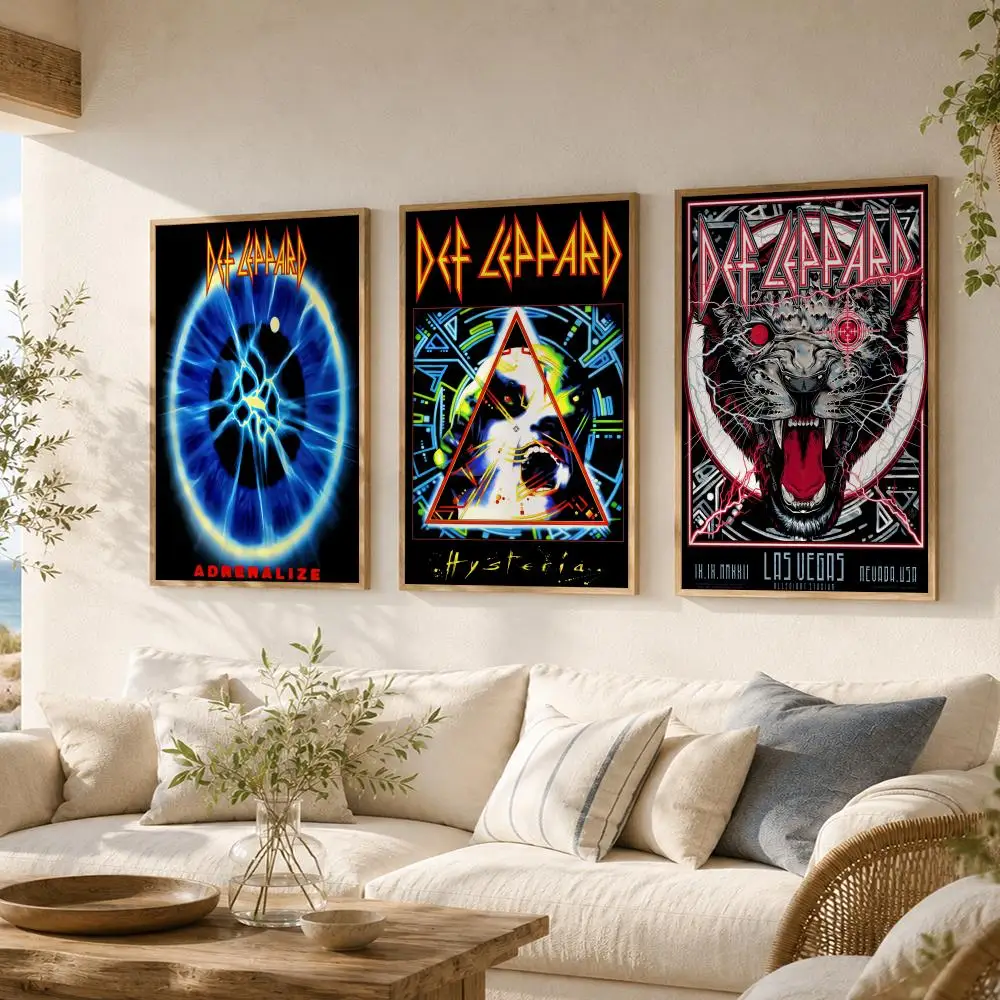 Hard Rock Band D-Def Leppard album Poster Versatile HD Waterproof Wall Art Self-Adhesive Decor for Any Space Ideal Gift view 4