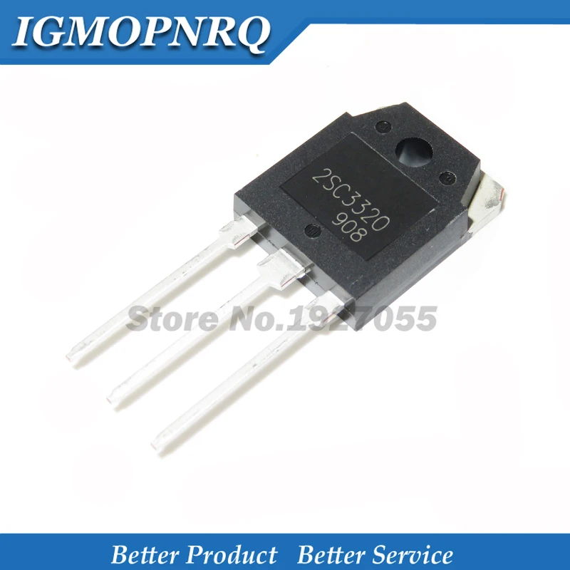 Corrente NPN do tubo do Triode da alto-fonte, 2SC3320 TO-247 C3320 TO-3P, 15A 500V, 5 PCes pelo lote
