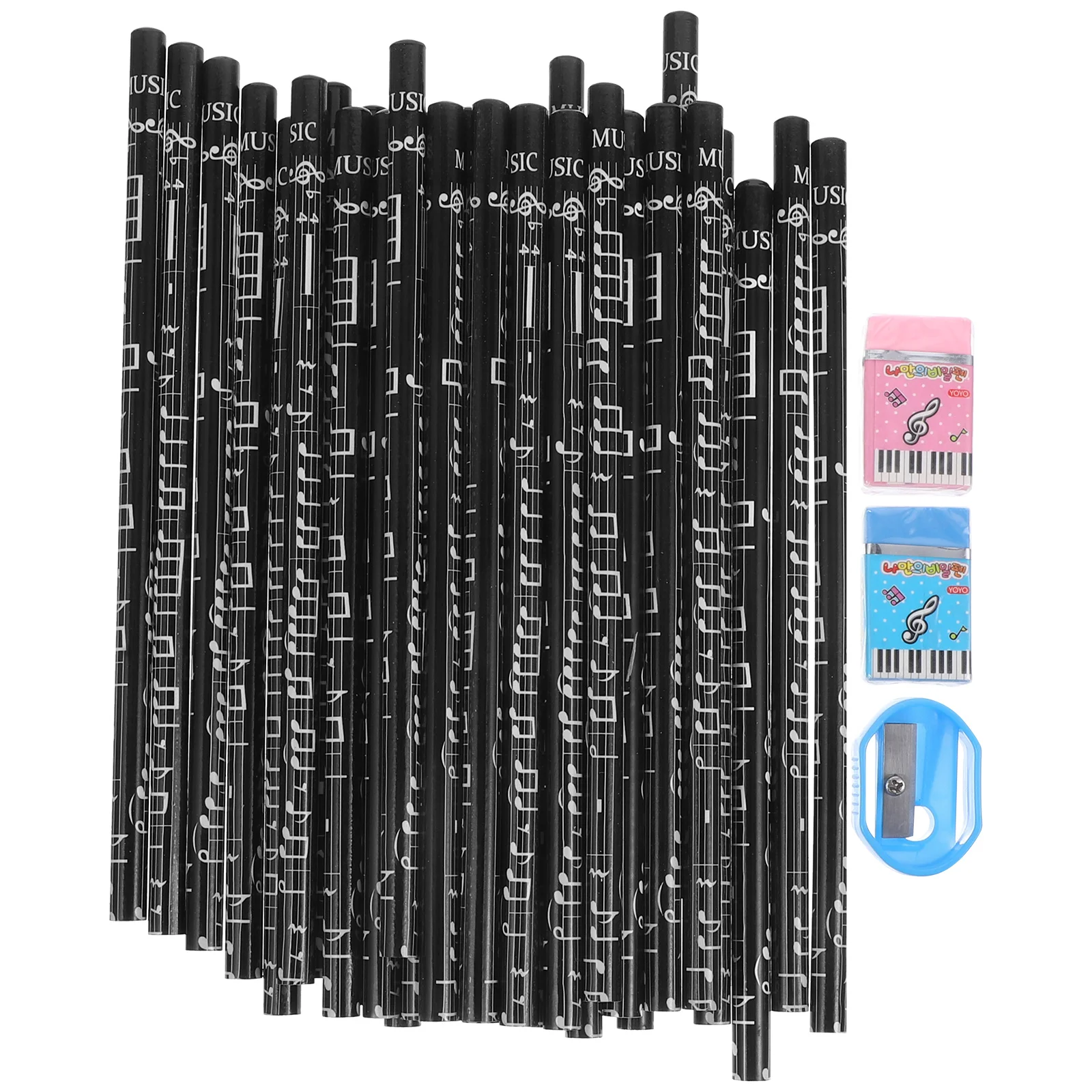 

36 Pcs High Capacity Musical Note Pencil Student for Kids Black Pencils Wood Christmas Bulk