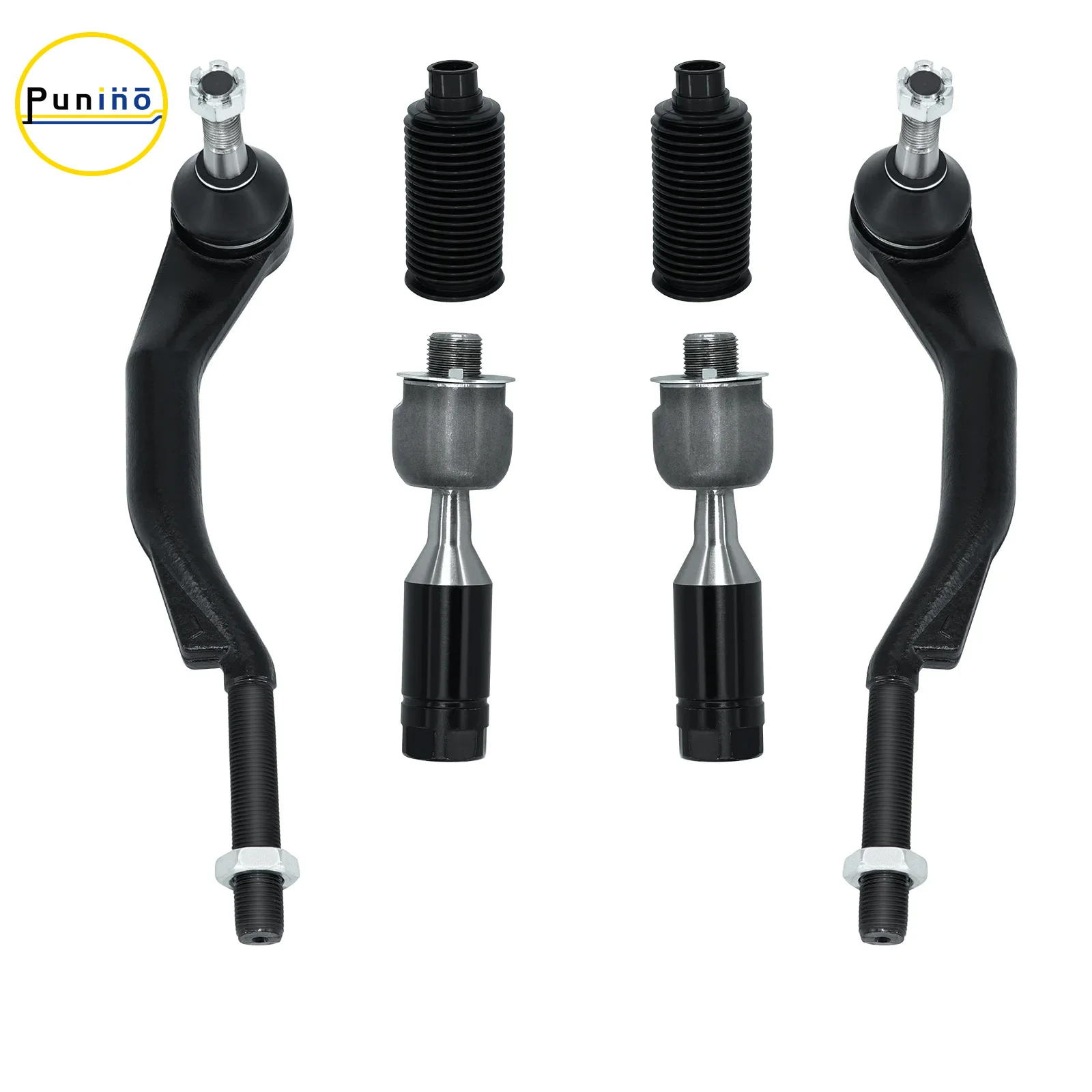 

Punino 6pcs Front Outer and Inner Tie Rods Boots for BUICK RAINIER CHEVROLET GMC ISUZU OLDSMOBILE SAAB 2003 2004 2005-2009