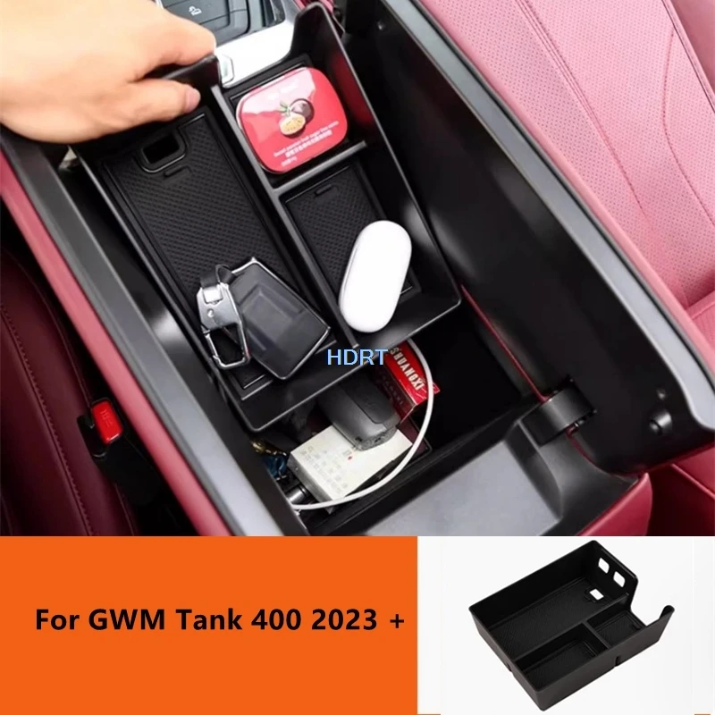 

For GWM Tank 400 2023 + Car Styling Central Control Compartment Frame Armrest Storage Box Cover Protector Decoration Accessories
