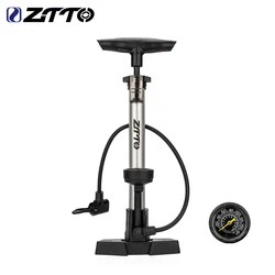 ZTTO Bicycle Pump 160PSI Air Pump With Pressure Gauge Tire Floor Pump Schrader Presta Valve Inflator Portable High Pressure Pump