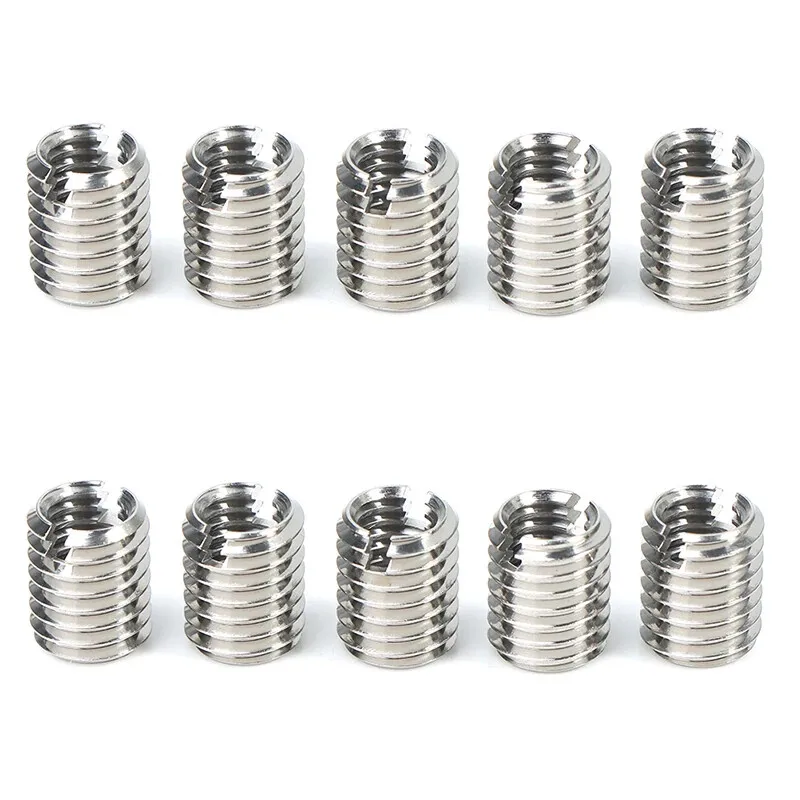 10Pcs/Set  Fitting Reducer Metric M12x1.25 Male to M10x1.25 Female Thread Adapter Bushing Stainless Steel