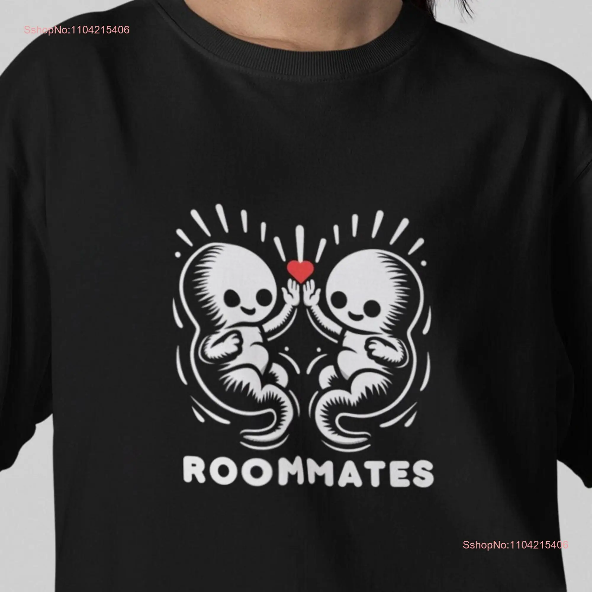 Twins Roommates shirt announcemenT T for pregnant twin mom pregnancy gift long or short sleeves