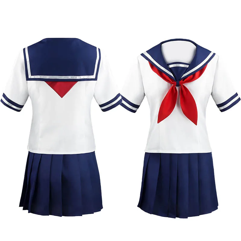 Game Yandere Simulator Cosplay Costume Ayano Aishi Uniform Chan JK School Women Outfit Sailor Suit T-shirt+Skirt black clover