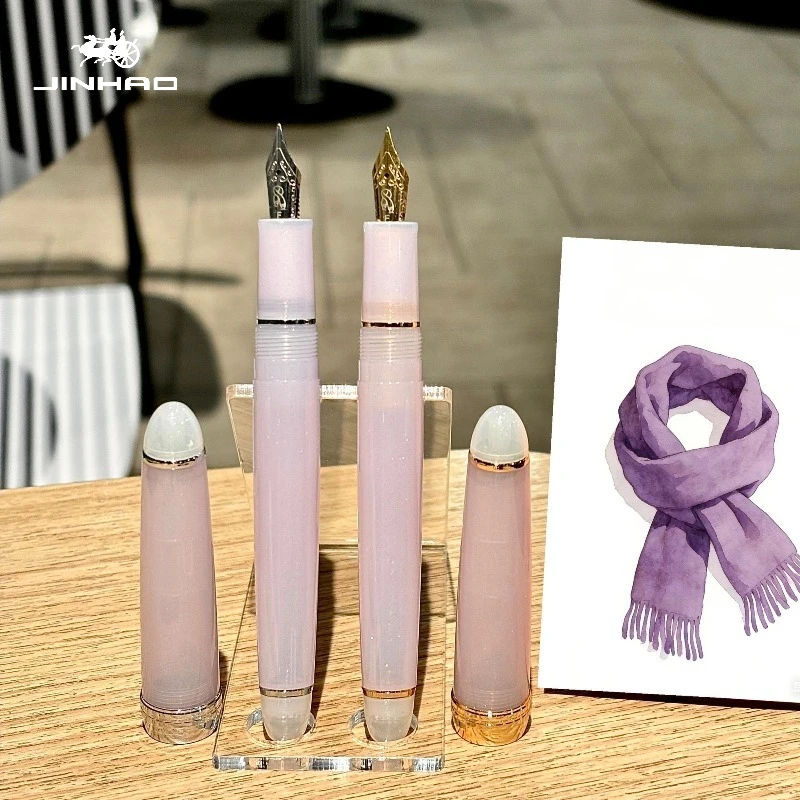 

2026 Limited Edition! JINHAO 82 Plus Acrylic Fountain Pen Scarf Shape Nib Cherry Blossom Pink Stationery Office School Supplies
