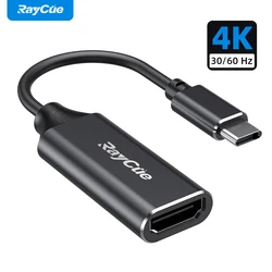 Raycue-USB Type C-HDMIアダプター、ケーブルコンバーター、4k、30hz、60hz、Macbook、Lenovo、Dell、ラップトップ、モニター、テレビ、プロジェクターに適合