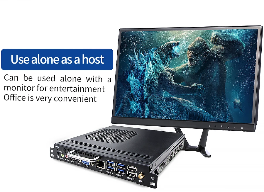 4K Resolution OPS Media Player for Interactive Whiteboards Digital Signage with Plug Play Functionality Windows 10/11 in Stock