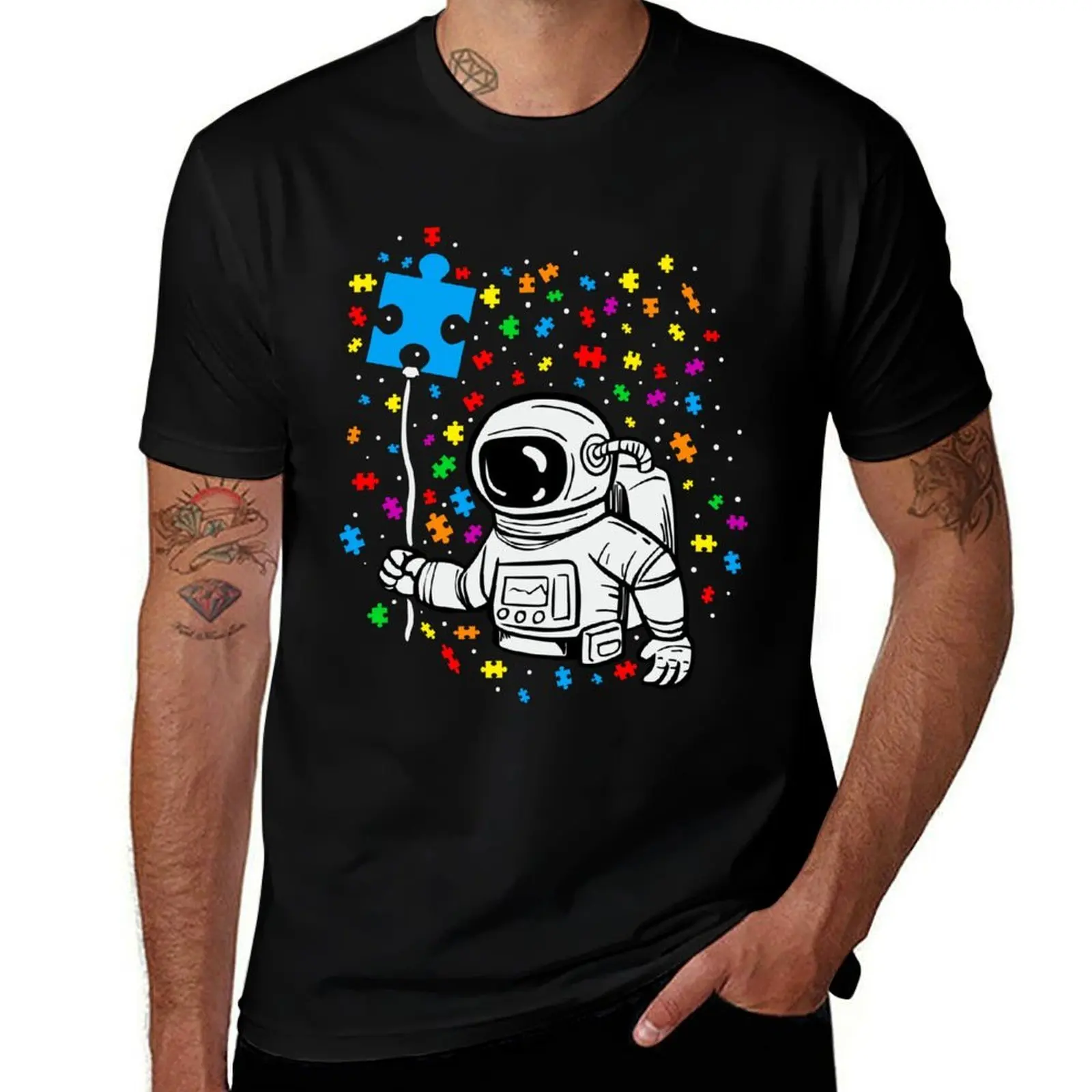 Autism Awareness T-Shirt Basic Plain Short Sleeve Crew Neck Tee