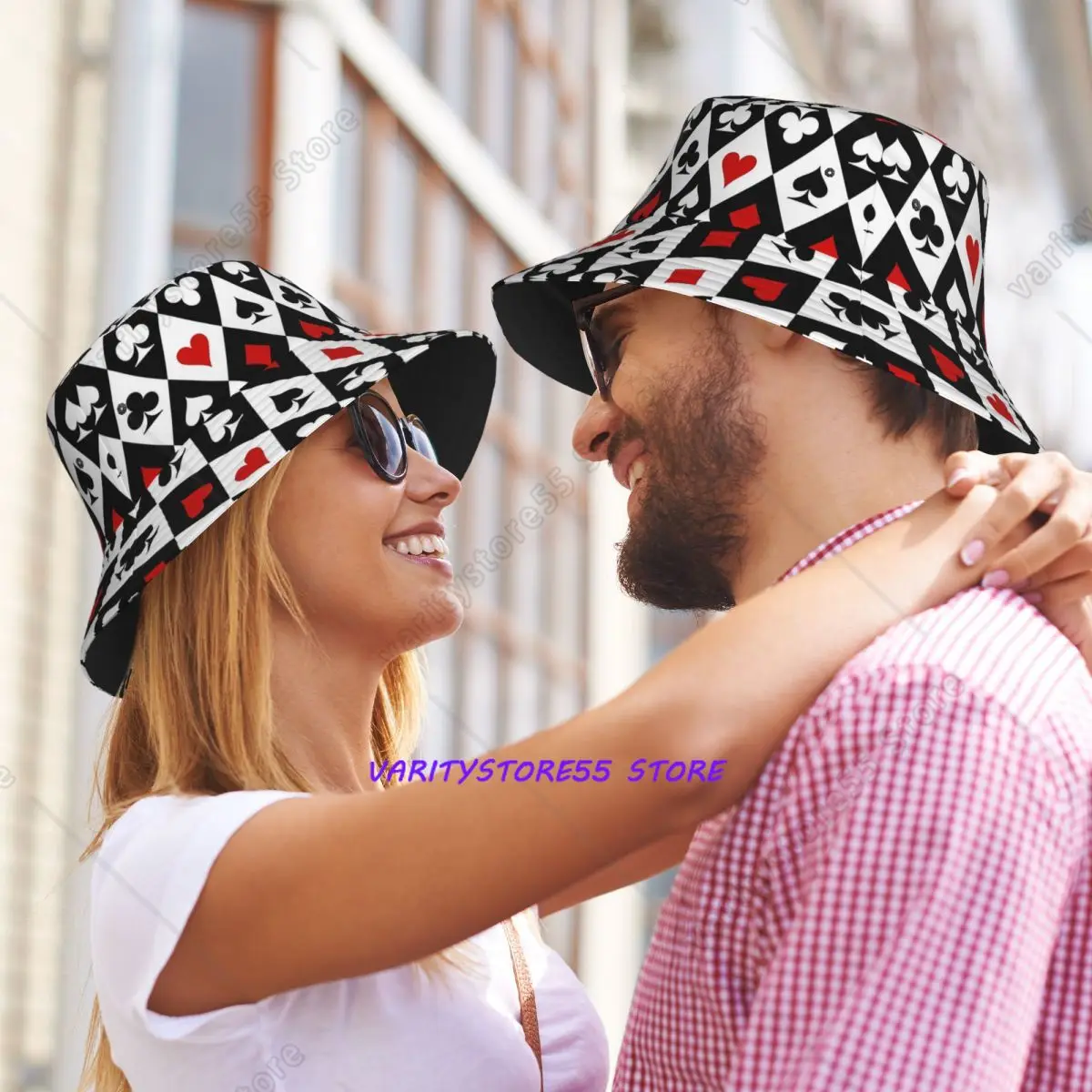 Playing Cards Suit Symbols Bucket Hat Panama Hat Fisherman For Summer Fishing Caps Man Woman
