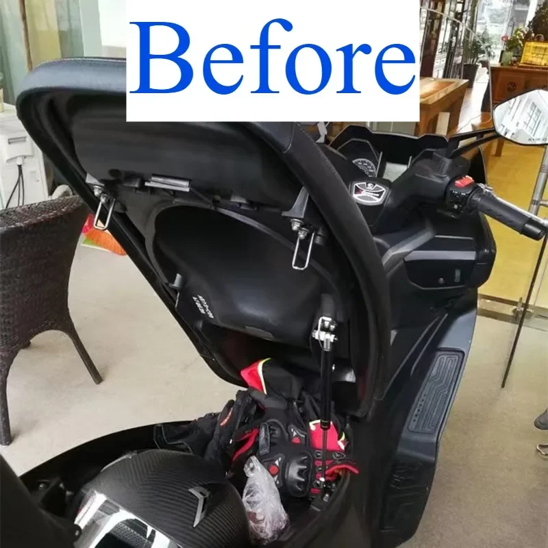 Scooter Seat Storage Bucket Opening Booster Bracket For KYMCO XCITING 250 300 S350 400 Xciting R250Fi Downtown 300i/350i