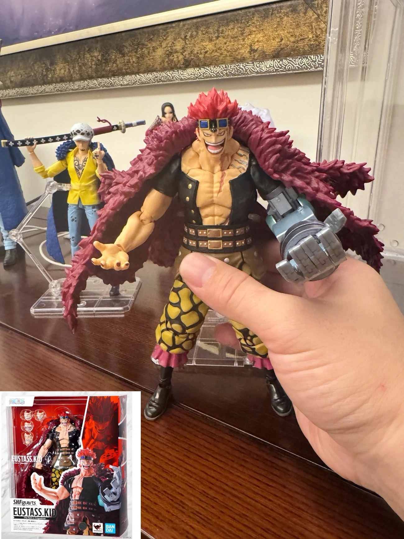 

В наличии Оригинальная фигурка One Piece S.H.Figuarts EUSTASS.KID - The Raid on Onigashima, аниме-фигурка из ПВХ, модель, подарок