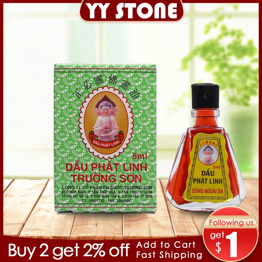 Aceite de Buda de Vietnam para dolor de cabeza, dolor de muelas, mareos, dolor de espalda, aceite activo