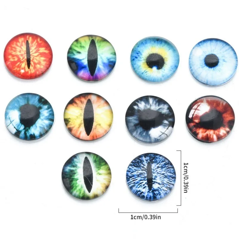 DIY Artificial Eyes Glass Patch Multiple Styles Doll Toys Eye Glass Paster Bracelet Pendant Ornaments Parts Jewelry Accessories