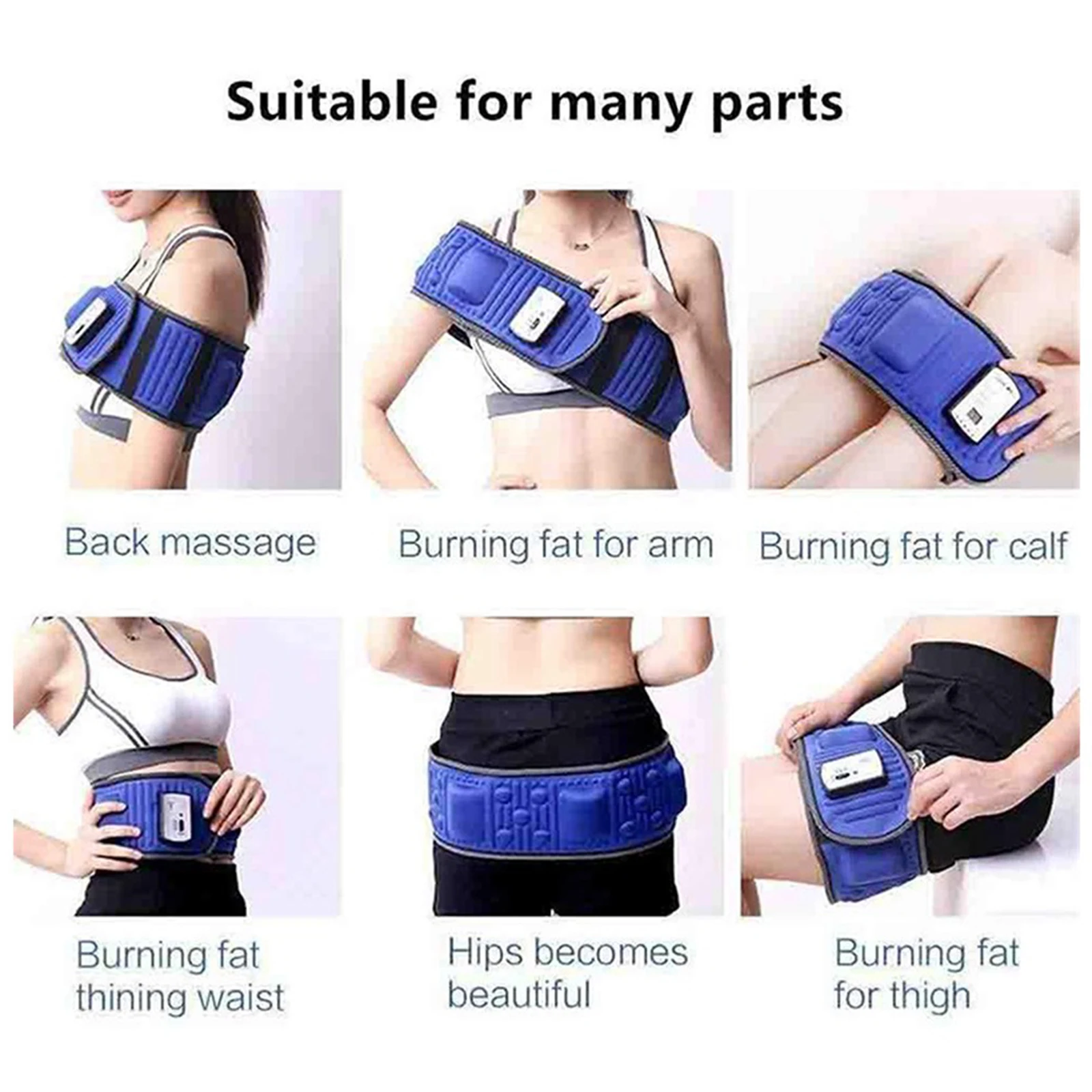 Slimming Belt Training Stimulator Vibrating Belly Waist Trainer Massager Home Gym Workout Fitness Waist Trimmer Weight Loss