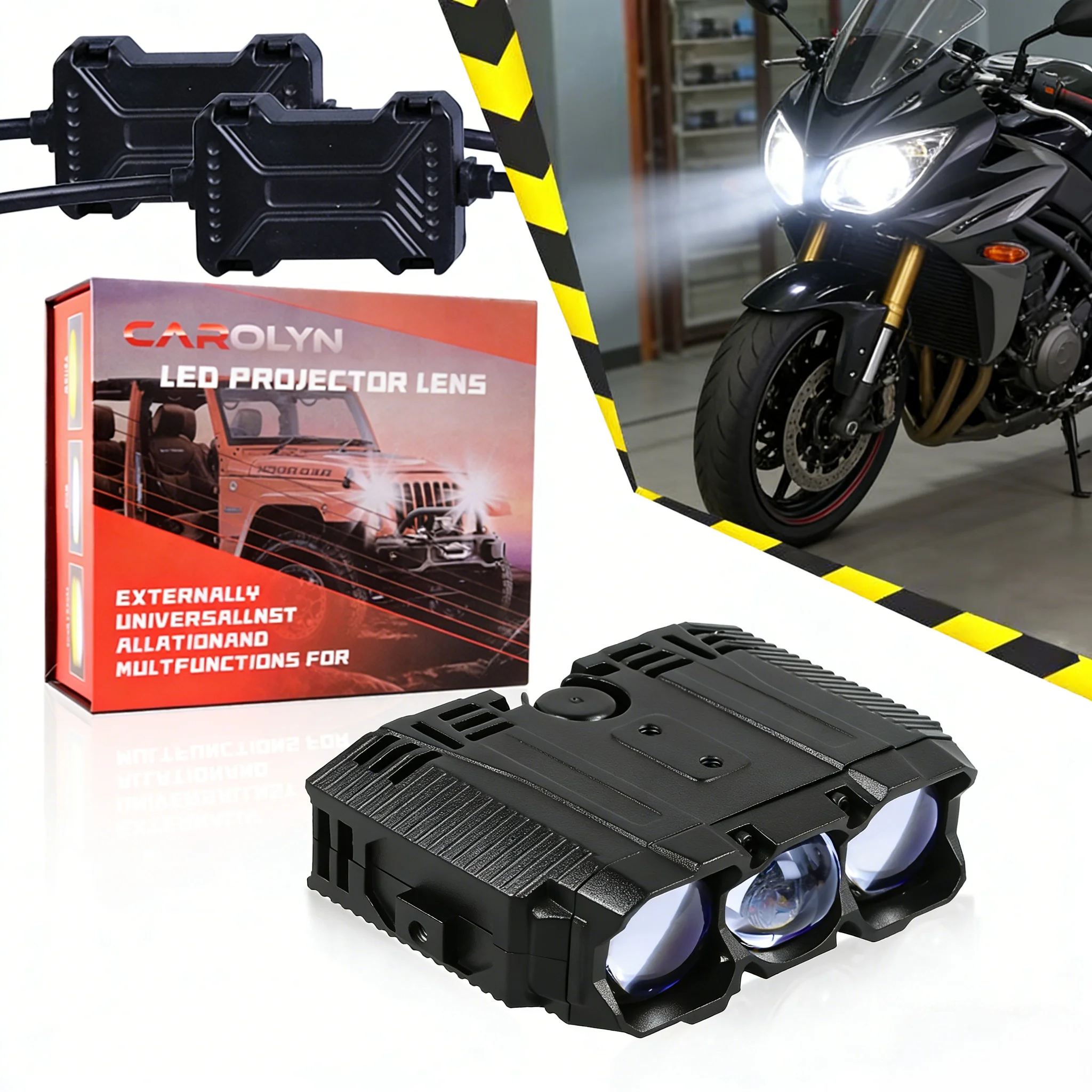 

Carolyn 3 Bi LED Projector Lamp Lens Sportlight Car Fog Light Motorcycle Lorry Truck Retrofit 2026 NEW Headlight 12V 3000K 6000K