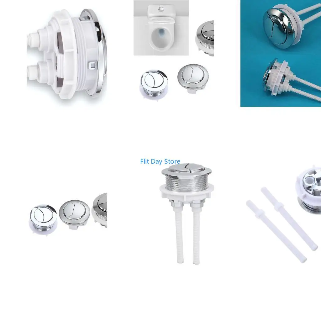F92C Round Toilet Push Button Double Push Flushing Button Adjustable Toilet Water Button for Home Hotel Public Toilet