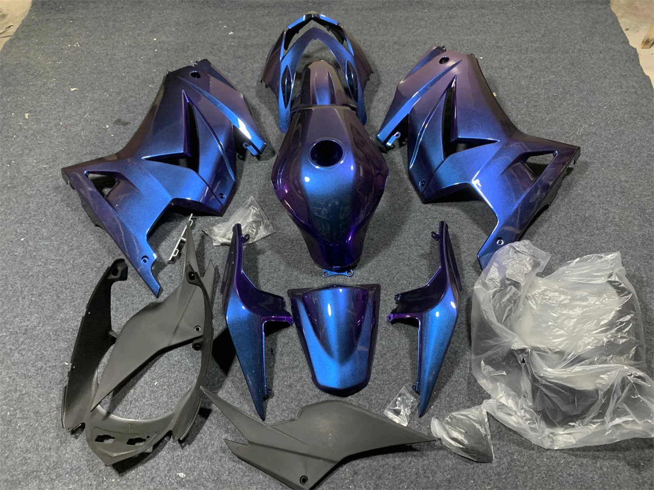 Motorcycle Fairing Kit fits Ninja 250 2008 2009 2010 2011 2012 ZX250 EX250 08 09 10 11 12 Year fairing Blue Purple motorcycle