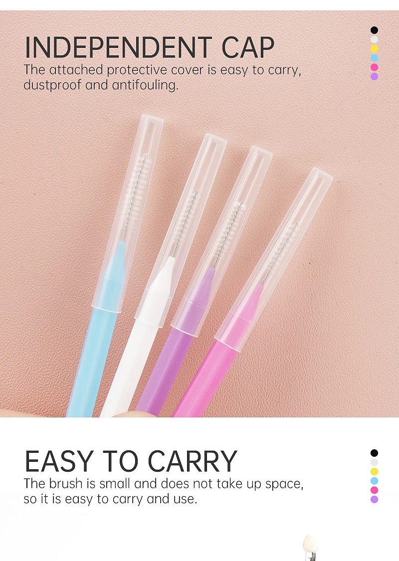 10/20Pcs Mini Augenbraue Pinsel Einweg Stirn Dauerwelle Pinsel Stirn Lift Liefert Wimpern Verlängerung Kamm Make-Up-Tool Interdentalbürsten – Detail 7