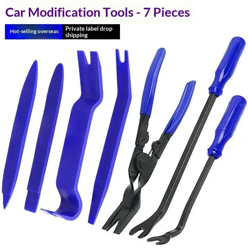 3/7Pcs Car Trim Removal Tool Kit, Auto Panel Door Audio Dash Pry Bar Clip Plier for Vehicle Interior Disassembly