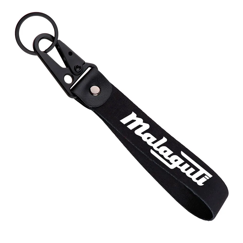 For Malaguti Motorcycle Logo Metal Key Ring Hook Key Chain Hanging Strap Lanyards Wrist strap KeyChain Accessories