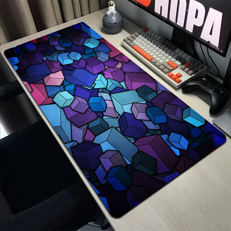 Geometric Original Mouse Pad Gamer Mousepad Pc Gaming Accesorios Desk Mat Computer Keyboard Deskmat Locking Edge Soft Mause Ped