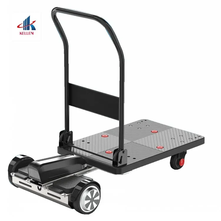 Good Price Balancing Car 4 Wheels Trolleys Heavy  Dolly Electric Power Platform Truck