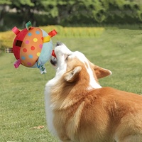Plush Dog Vocal Toy Ball Funny Interactive Pet Toys with Bells Cleaning Tooth Chew Toy For Small Large Dogs Cats Puppy Plaything