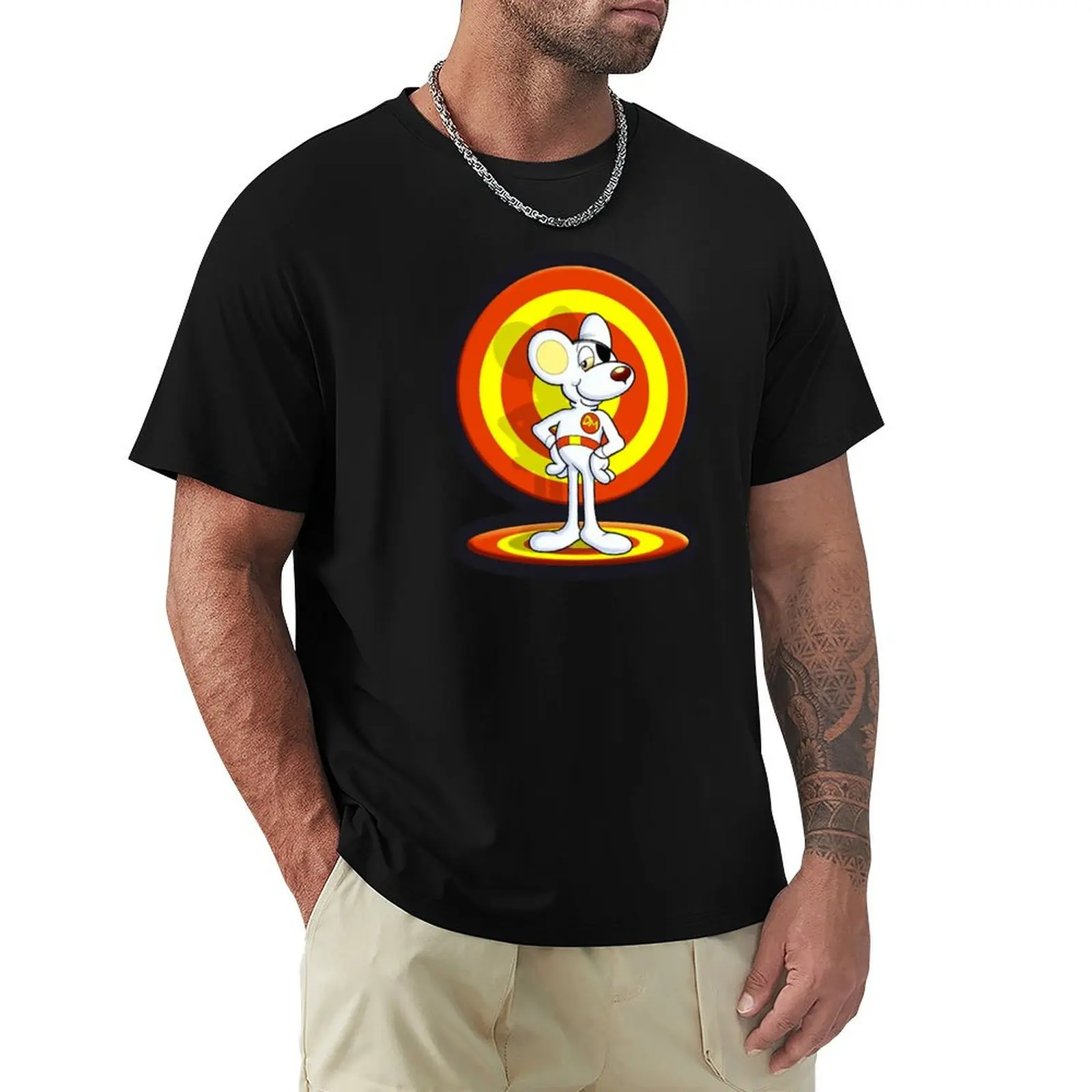 Orange Yellow Blaster T-Shirt Casual Fashion Short Sleeve Cotton T-Shirt