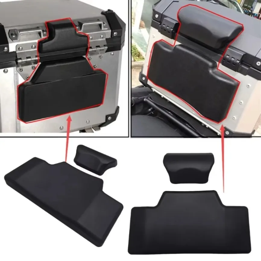 Styles Motorcycle Passenger Backrest Back Pad Universal Self-adhesive Shockproof Moto Rear Top Case Box Luggage Cushion Pad