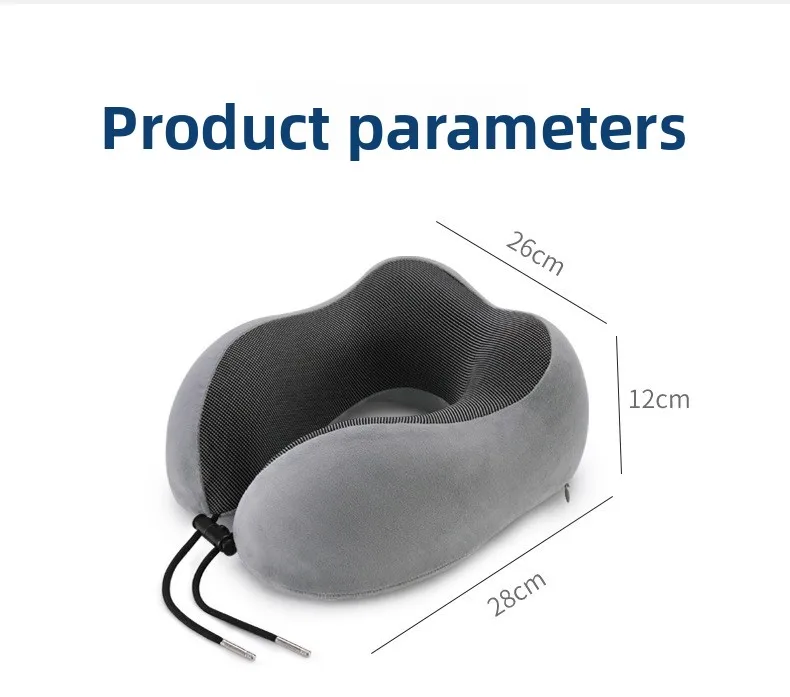 U-förmiges Reise-Nackenkissen aus Memory-Schaum, Nackenstütze, Massage, Flugzeug-Schlafkissen, ergonomische Kopfstütze – Detail 13