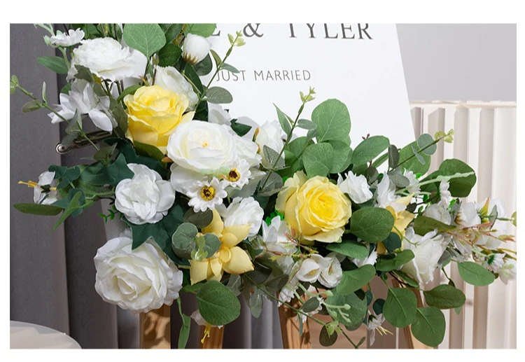 Künstliche Blumenkugel Hochzeits-Willkommensschild Blumenarrangement Kunstblumen Hotel Schaufenster Event Party Dekoration Großhandel – Detail 5