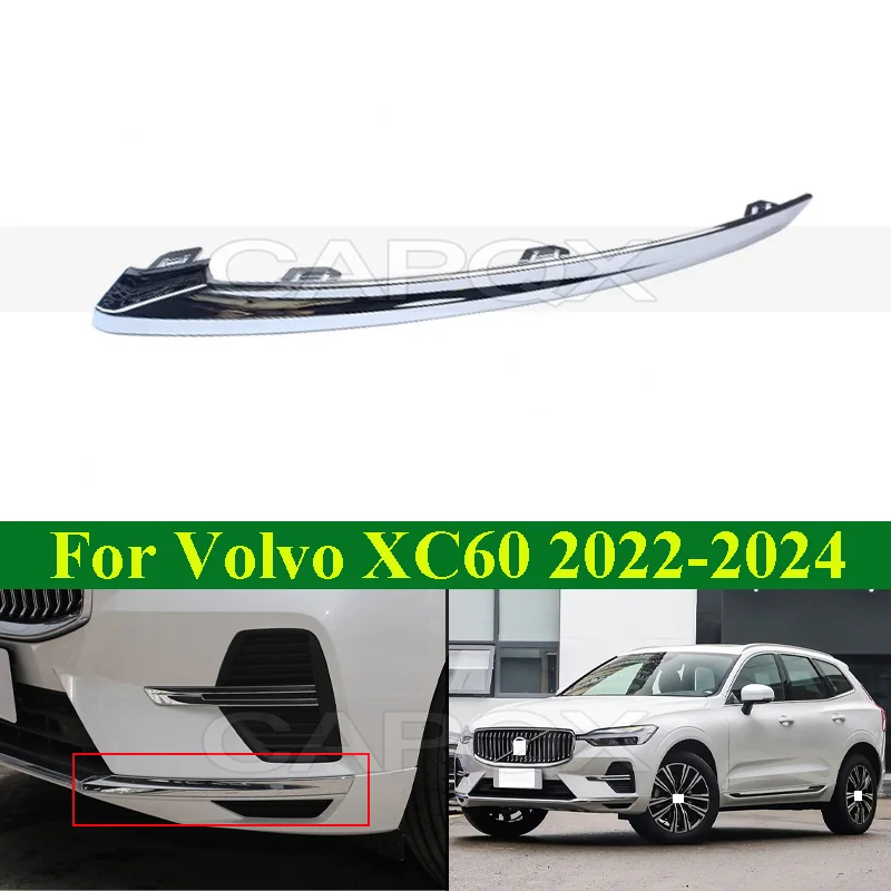 

CAPQX Chrome Front Bumper Bright Strip For Volvo XC60 2022-2024 Front Bumper Decorative Strip