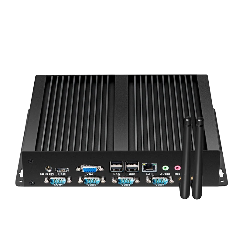 Fanless IPC Intel Core i5-3317U Industriële Mini PC 4x COM RS232 Gigabit Ethernet Ondersteuning Windows XP Win10 Linux X86 Thin Client