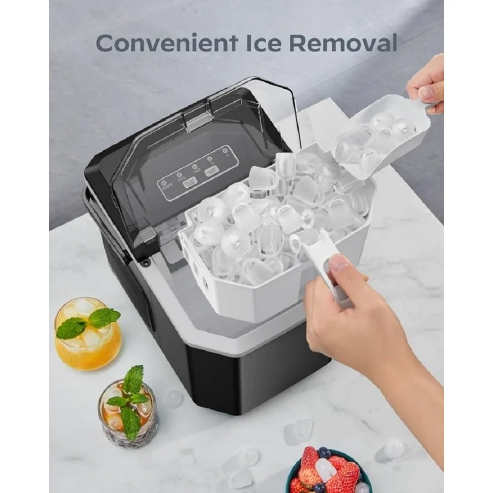 Ice Makers, Countertop, Portable Ice Machine, Self-Cleaning Ice, 9 Cubes in 6 Mins