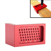 Precision Woodworking Scribe T-Ruler Aluminum Metric Inch Pocket Marking Gauge Carpentry Cross Calibration Hole Scribing Ruler